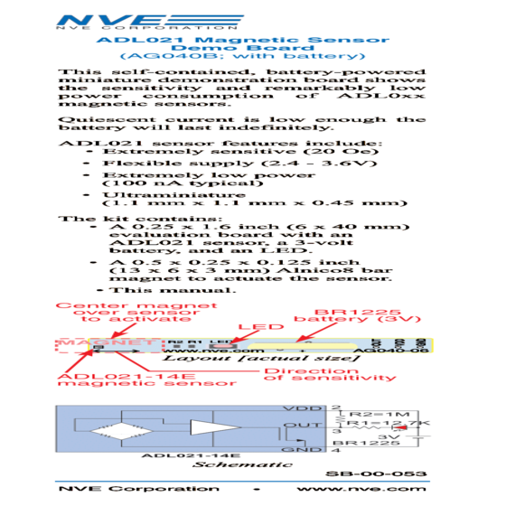 自有電源套件 AG040B ADL021  Nanopower Sensor Demonstration Board