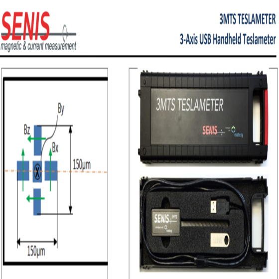 3MTS USB handheld Teslameter 手持輕便USB高斯探棒